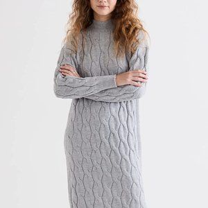 Line & Dot Grey Full Length Sweater Dress